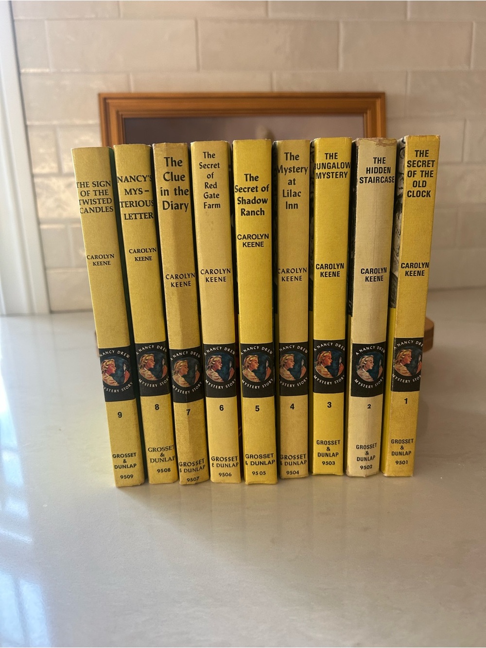 Vintage Nancy Drew Hardcover Books #1–9 Set Carolyn Keene Grosset & Dunlap